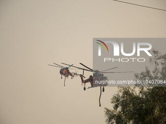 A wildfire raging on the outskirts to the northwest of Athens, Greece, has destroyed residences and currently poses a danger to the core of...