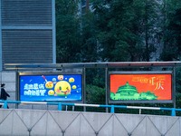 CHONGQING, CHINA - NOVEMBER 18, 2022 - (FILE) A citizen passes by a bus stop in Chongqing, China, November 18, 2022. With the rapid developm...