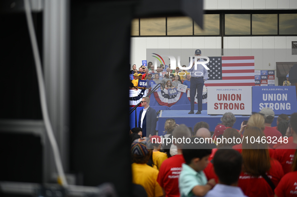 U.S. President Joseph Biden kicks of the AFL-CIOs annual Tri-State Labor Day Parade in Philadelphia, PA, USA on September 4, 2023. 