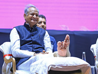 

Rajasthan Chief Minister Ashok Gehlot is attending a felicitation ceremony on the occasion of Teacher's Day at the Birla Auditorium in Jai...