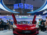  Citizens visit the Powered by AlioS booth at the 2023 SMART CHINA EXPO in Chongqing, China, Sept. 5, 2023. (