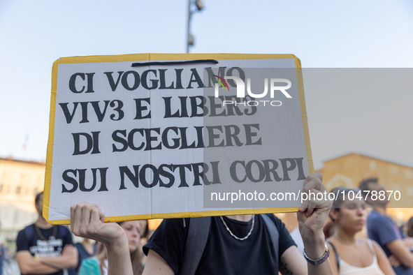 08/09/2023 Torino, Italy.
 Demonstration against femicides organized by the feminist collective ''Non Una di meno'' in Turin.
Italy is one o...