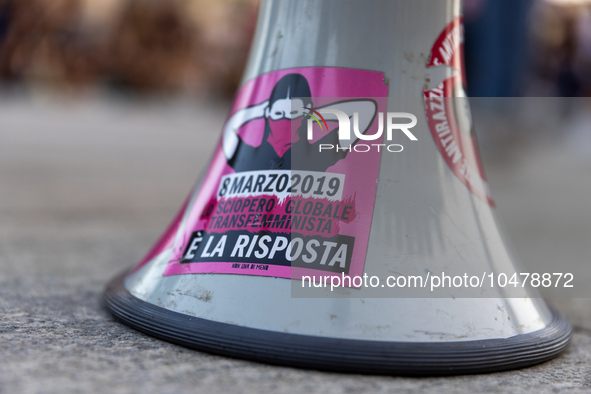 08/09/2023 Torino, Italy.
 Demonstration against femicides organized by the feminist collective ''Non Una di meno'' in Turin.
Italy is one o...