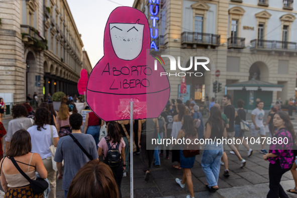 08/09/2023 Torino, Italy.
 Demonstration against femicides organized by the feminist collective ''Non Una di meno'' in Turin.
Italy is one o...