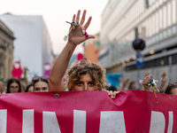 08/09/2023 Torino, Italy.
 Demonstration against femicides organized by the feminist collective ''Non Una di meno'' in Turin.
Italy is one o...