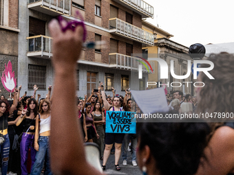 08/09/2023 Torino, Italy.
 Demonstration against femicides organized by the feminist collective ''Non Una di meno'' in Turin.
Italy is one o...