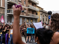 08/09/2023 Torino, Italy.
 Demonstration against femicides organized by the feminist collective ''Non Una di meno'' in Turin.
Italy is one o...