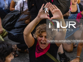 08/09/2023 Torino, Italy.
 Demonstration against femicides organized by the feminist collective ''Non Una di meno'' in Turin.
Italy is one o...