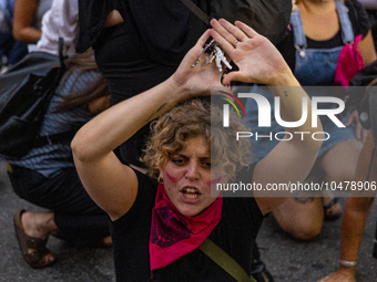 08/09/2023 Torino, Italy.
 Demonstration against femicides organized by the feminist collective ''Non Una di meno'' in Turin.
Italy is one o...