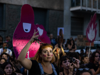 08/09/2023 Torino, Italy.
 Demonstration against femicides organized by the feminist collective ''Non Una di meno'' in Turin.
Italy is one o...