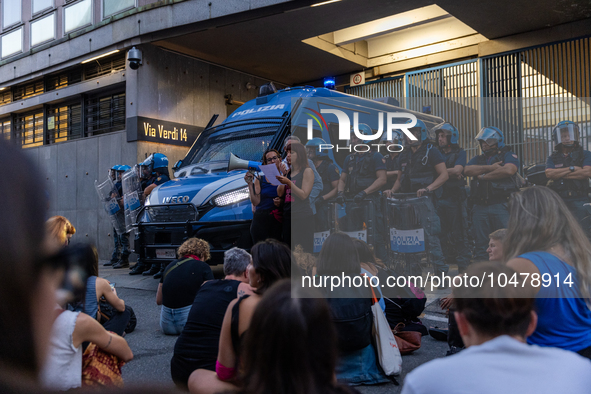 08/09/2023 Torino, Italy.
 Demonstration against femicides organized by the feminist collective ''Non Una di meno'' in Turin.
Italy is one o...