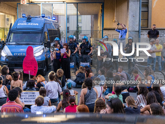 08/09/2023 Torino, Italy.
 Demonstration against femicides organized by the feminist collective ''Non Una di meno'' in Turin.
Italy is one o...