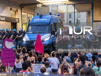 08/09/2023 Torino, Italy.
 Demonstration against femicides organized by the feminist collective ''Non Una di meno'' in Turin.
Italy is one o...