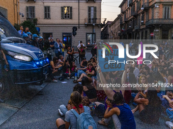 08/09/2023 Torino, Italy.
 Demonstration against femicides organized by the feminist collective ''Non Una di meno'' in Turin.
Italy is one o...