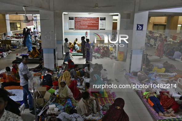 Dengue-infected patients under treatment at a hospital in Dhaka, Bangladesh, on September 9, 2023. The death toll from dengue has reached 71...