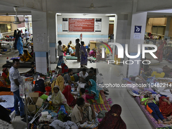 Dengue-infected patients under treatment at a hospital in Dhaka, Bangladesh, on September 9, 2023. The death toll from dengue has reached 71...