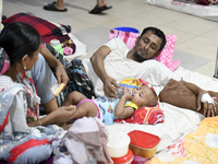 Dengue-infected patients under treatment at a hospital in Dhaka, Bangladesh, on September 9, 2023. The death toll from dengue has reached 71...