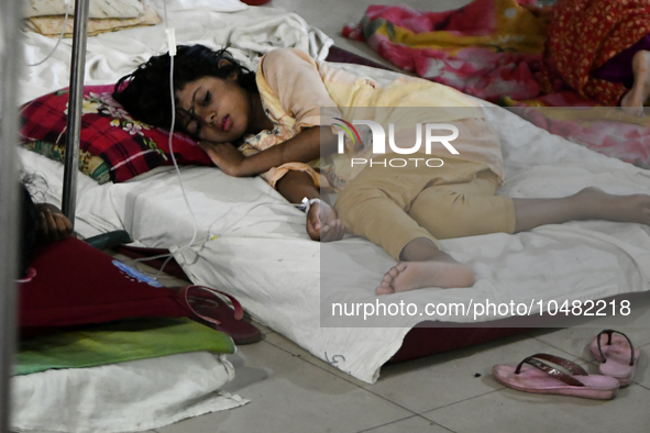 Dengue-infected patients under treatment at a hospital in Dhaka, Bangladesh, on September 9, 2023. The death toll from dengue has reached 71...