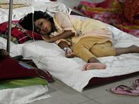 Dengue-infected patients under treatment at a hospital in Dhaka, Bangladesh, on September 9, 2023. The death toll from dengue has reached 71...