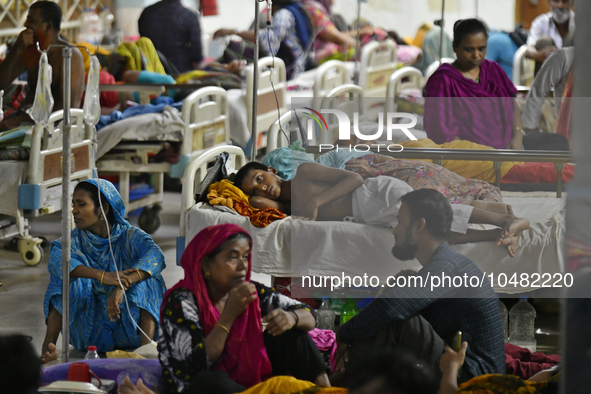 Dengue-infected patients under treatment at a hospital in Dhaka, Bangladesh, on September 9, 2023. The death toll from dengue has reached 71...