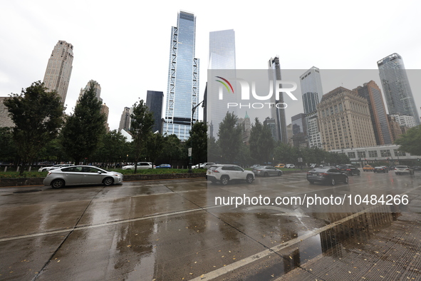 The World Trade Center buildings and National September 11 Memorial & Museum are seen from West Street in New York, New York, Saturday, Sept...