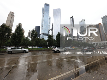 The World Trade Center buildings and National September 11 Memorial & Museum are seen from West Street in New York, New York, Saturday, Sept...