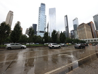 The World Trade Center buildings and National September 11 Memorial & Museum are seen from West Street in New York, New York, Saturday, Sept...