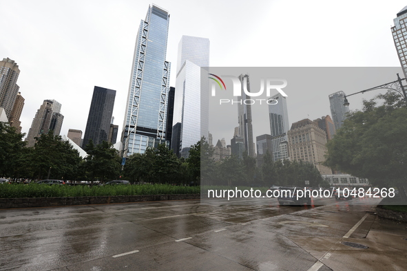 The World Trade Center buildings and National September 11 Memorial & Museum are seen from West Street in New York, New York, Saturday, Sept...