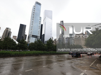 The World Trade Center buildings and National September 11 Memorial & Museum are seen from West Street in New York, New York, Saturday, Sept...