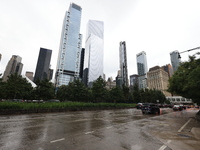 The World Trade Center buildings and National September 11 Memorial & Museum are seen from West Street in New York, New York, Saturday, Sept...