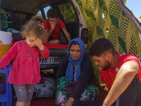 A family stranded after the hearthquake destryed their house in Amizmiz, just a few dozen kilometers away from the epicenter of the earthqua...