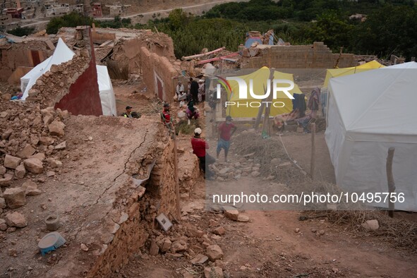 The village of Imi N'Tala, situated 75 kilometers southwest of Marrakesh, remains one of the villages where dozens of people are still trapp...