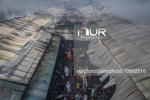 A fire broke out at Mohammadpur Krishi Market in Dhaka on September 14, 2023. A massive blaze has gutted shops in Dhaka's Mohammadpur Krishi...