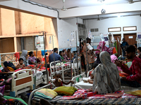 Patients suffering from dengue fever are being treated inside the Mugdha General Hospital's admission section in Dhaka, Bangladesh on Septem...