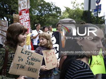 Thousands representing various groups participate in the ''End of Fossil Fuels'' protest across Midtown Manhattan on September, 17,2023 in N...