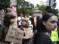 Thousands representing various groups participate in the ''End of Fossil Fuels'' protest across Midtown Manhattan on September, 17,2023 in N...