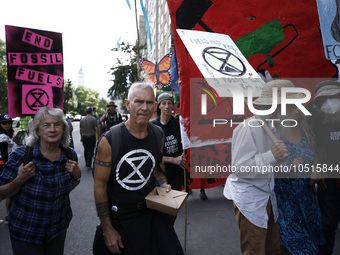 Thousands representing various groups participate in the ''End of Fossil Fuels'' protest across Midtown Manhattan on September, 17,2023 in N...