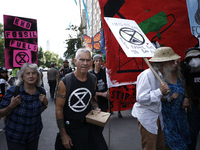 Thousands representing various groups participate in the ''End of Fossil Fuels'' protest across Midtown Manhattan on September, 17,2023 in N...