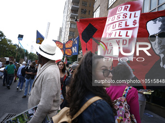 Thousands representing various groups participate in the ''End of Fossil Fuels'' protest across Midtown Manhattan on September, 17,2023 in N...