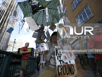 Thousands representing various groups participate in the ''End of Fossil Fuels'' protest across Midtown Manhattan on September, 17,2023 in N...