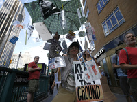 Thousands representing various groups participate in the ''End of Fossil Fuels'' protest across Midtown Manhattan on September, 17,2023 in N...