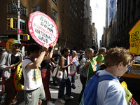 Thousands representing various groups participate in the ''End of Fossil Fuels'' protest across Midtown Manhattan on September, 17,2023 in N...