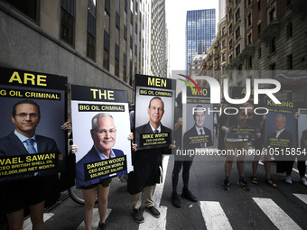 Thousands representing various groups participate in the ''End of Fossil Fuels'' protest across Midtown Manhattan on September, 17,2023 in N...