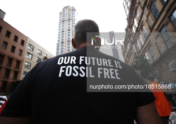 Thousands representing various groups participate in the ''End of Fossil Fuels'' protest across Midtown Manhattan on September, 17,2023 in N...