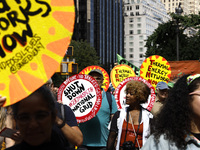 Thousands representing various groups participate in the ''End of Fossil Fuels'' protest across Midtown Manhattan on September, 17,2023 in N...