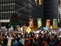 Thousands representing various groups participate in the ''End of Fossil Fuels'' protest across Midtown Manhattan on September, 17,2023 in N...