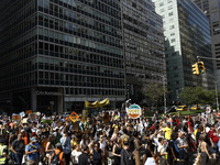 Thousands representing various groups participate in the ''End of Fossil Fuels'' protest across Midtown Manhattan on September, 17,2023 in N...