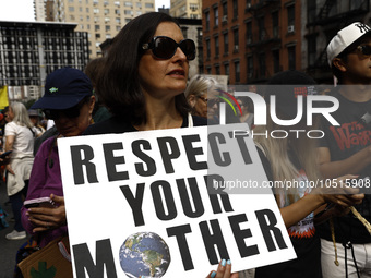 Thousands representing various groups participate in the ''End of Fossil Fuels'' protest across Midtown Manhattan on September, 17,2023 in N...