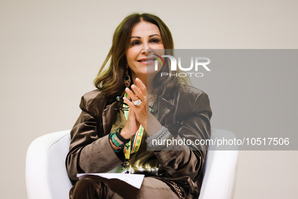 Daniela Santanche attends the regional assembly of Coldiretti at Palazzo Lombardia on September 15, 2023 in Milan, Italy 