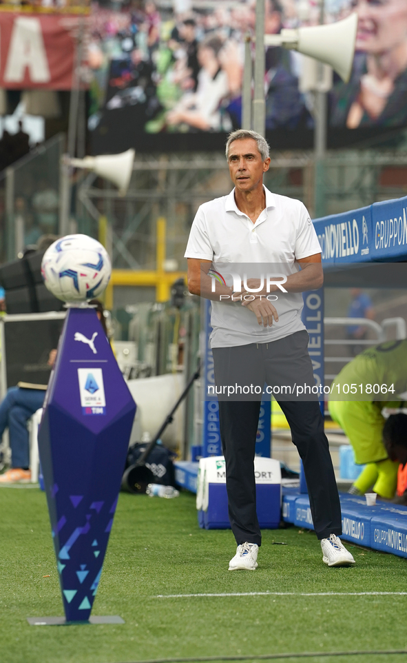 Paulo Sousa head coach of Us Salernitana 1919 during the Serie A TIM match between US Salernitana and Torino FC in Salerno, Italy, on Septem...